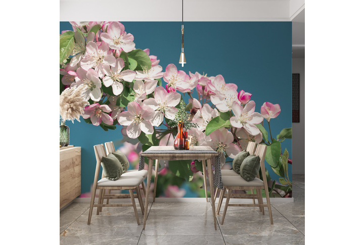 Фотообои «Яблоневый цвет» в интерьере