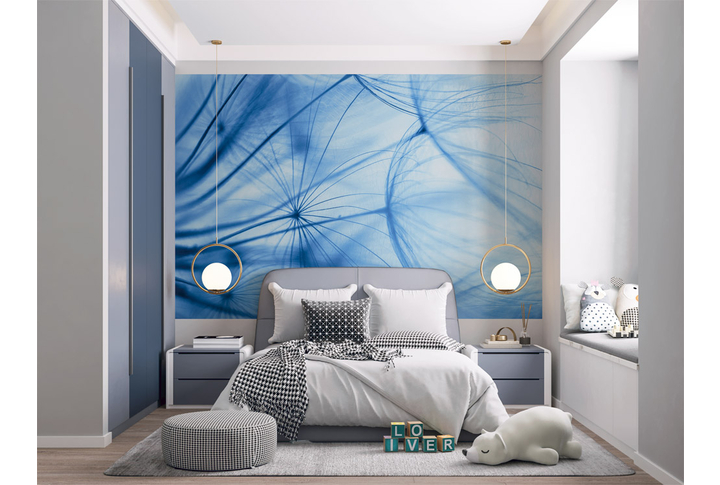 Фотообои «Зонтики одуванчика» в интерьере