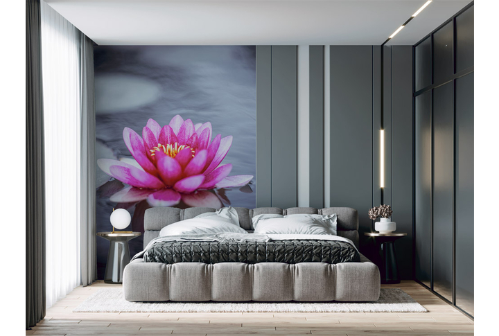Фотообои «Крупный цветок лотоса» в интерьере