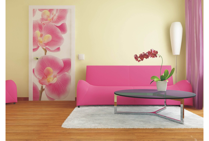 Фотообои «Розовая Орхидея» в интерьере