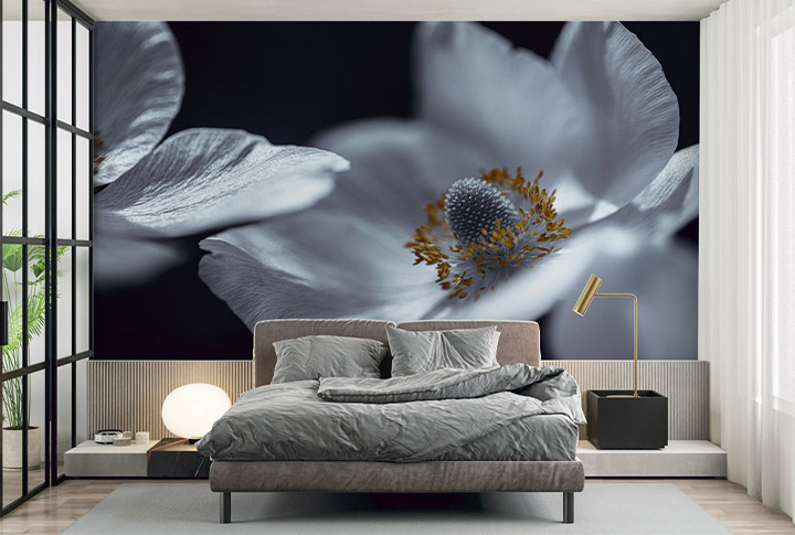 Фотообои Чёрно-Белые Цветы