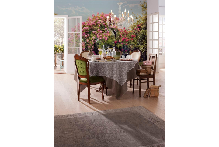 Фотообои «Rose Garden» (Розовый Сад) в интерьере