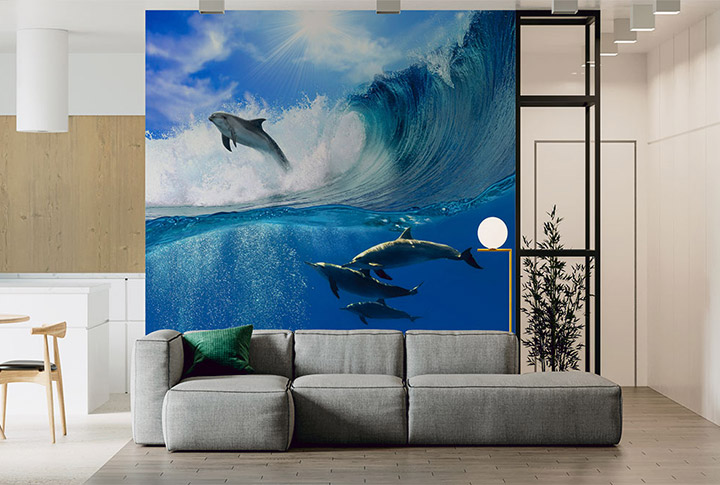 Фотообои Дельфины