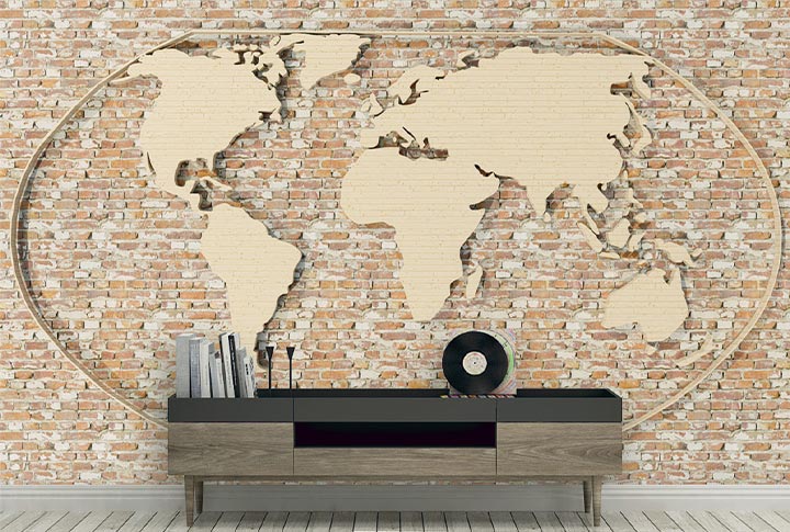 Фотообои Карта Мира