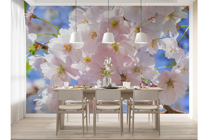 Фотообои «Цветы сакуры» в интерьере