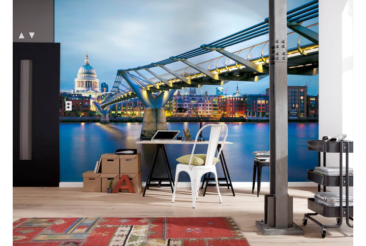 Фотообои «Millennium Bridge» (Мост Миллениум в Лондоне) в интерьере