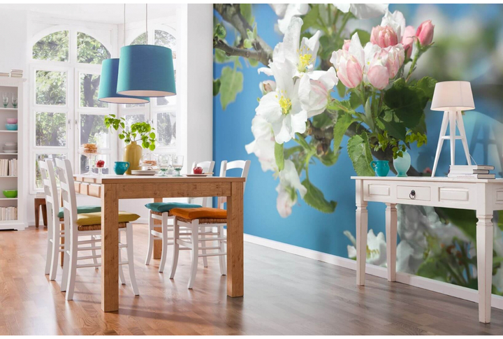 Фотообои «Primavera» (Яблоневый цвет) в интерьере