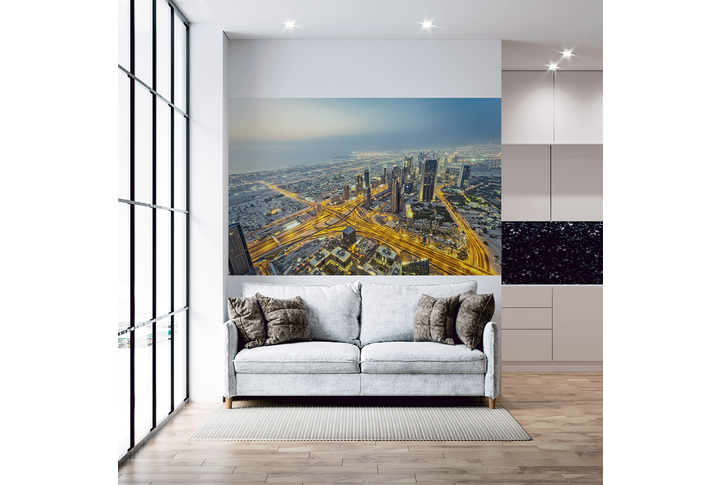 Фотообои «Ночной Дубай» в интерьере