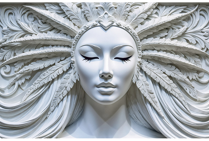 Фотообои «Барельеф таинственная дама»