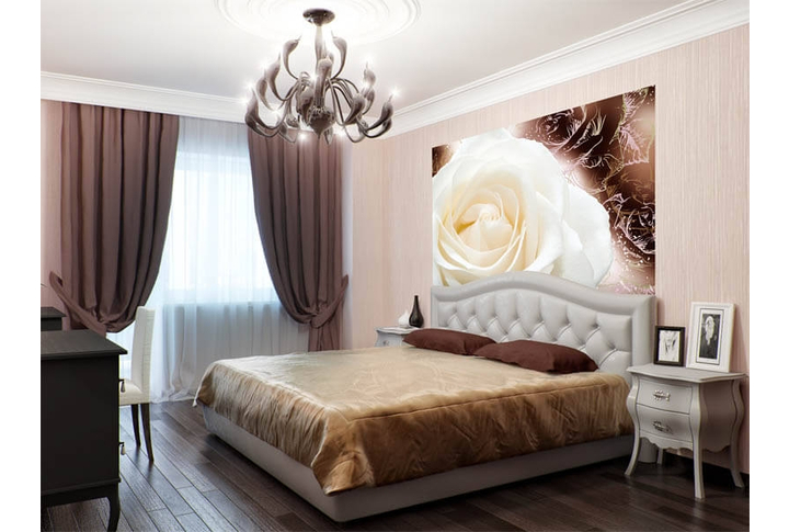 Фотообои «Нежность» в интерьере