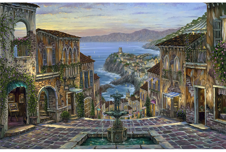 Фотообои «Улица в центре старого города»