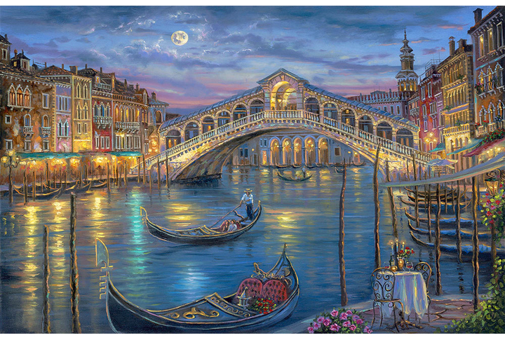 Фотообои «Картина ночная Венеция»