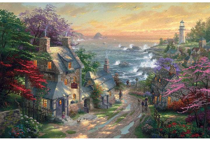 Фотообои «Деревенская улица у моря»