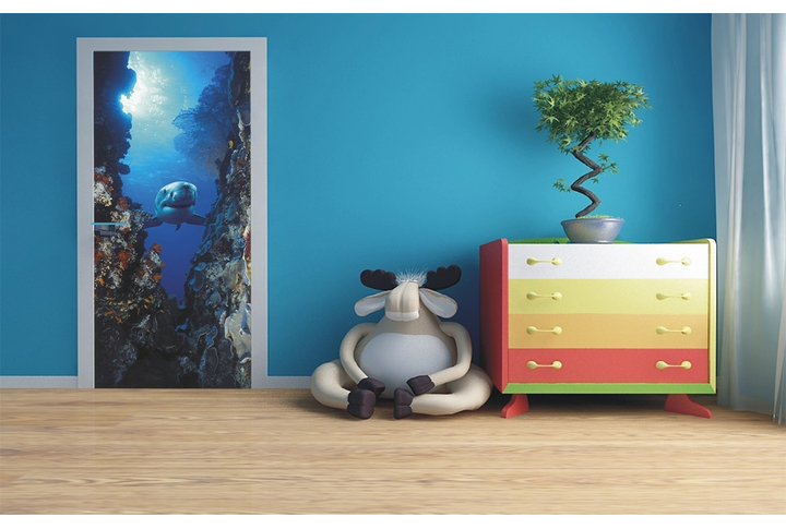 Фотообои «Shark» (Акула) в интерьере