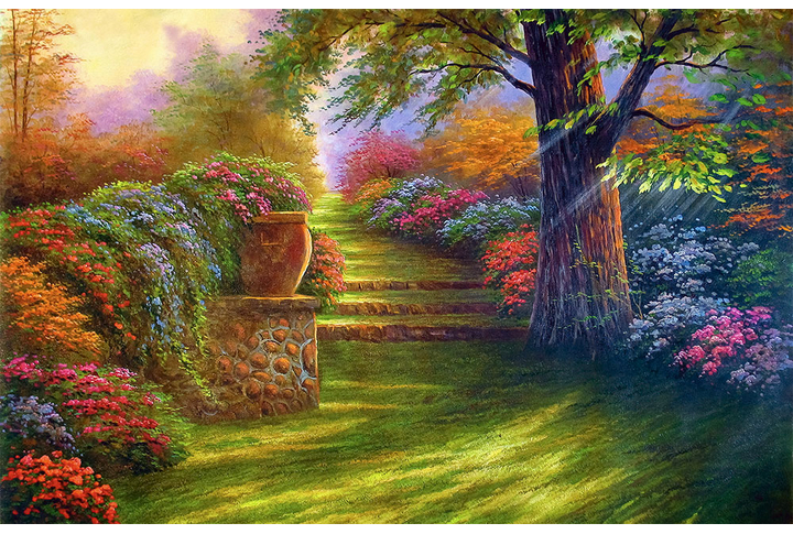 Фотообои «Картина летний парк»