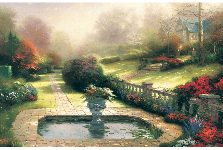 Фотообои «Летний сад под живопись»