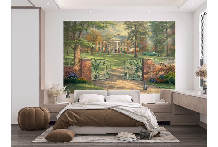 Фотообои «Калитка в саду» в интерьере