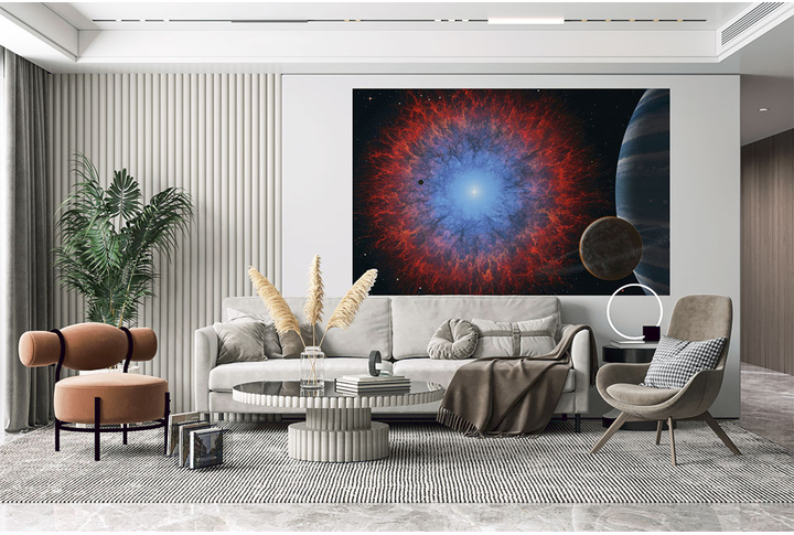 Фотообои «Рождение звезды в космосе» в интерьере