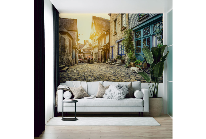 Фотообои «Улица старинного городка» в интерьере