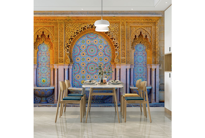 Фотообои «Мозаика в мечети, восточный узор» в интерьере