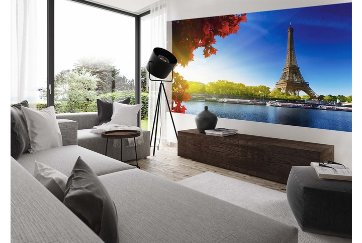 Фотообои «Эйфелева башня и осень в Париже» в интерьере
