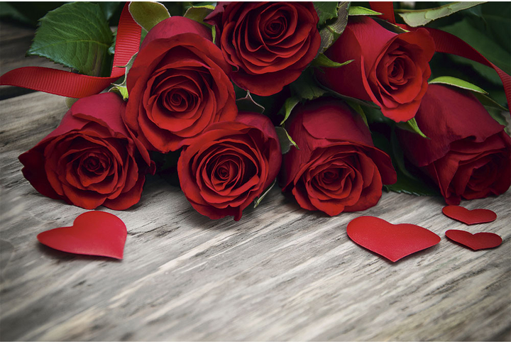 Фотообои «Красивый букет красных роз»