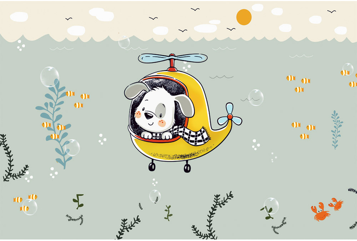 Фотообои «Мультяшный подводный мир для детской»