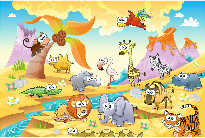 Фотообои «Африканские животные для детской»