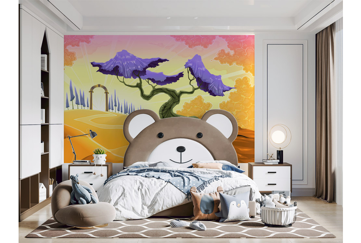 Фотообои «Сказочное дерево для детей» в интерьере