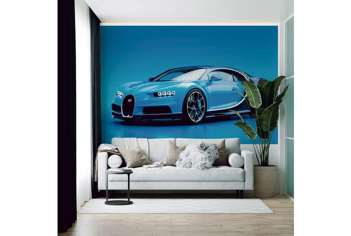 Фотообои «Машина в холодных тонах» в интерьере