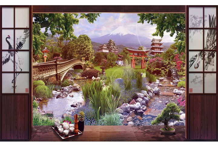 Фотообои «Вид с террасы на японский сад»