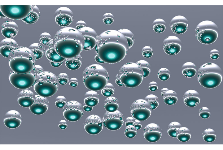 Фотообои «Серые шары с бирюзовым»