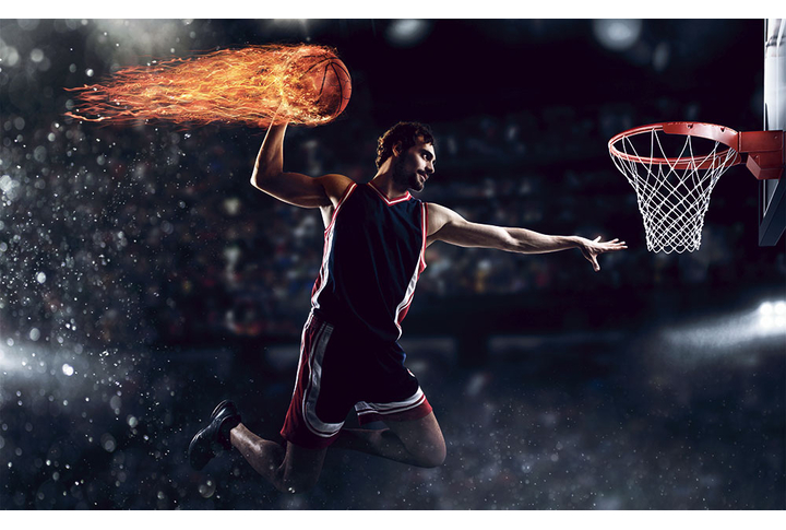Фотообои «Прыжок баскетболиста»