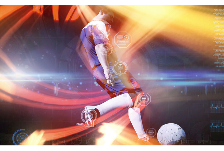 Фотообои «Футболист с мячом»