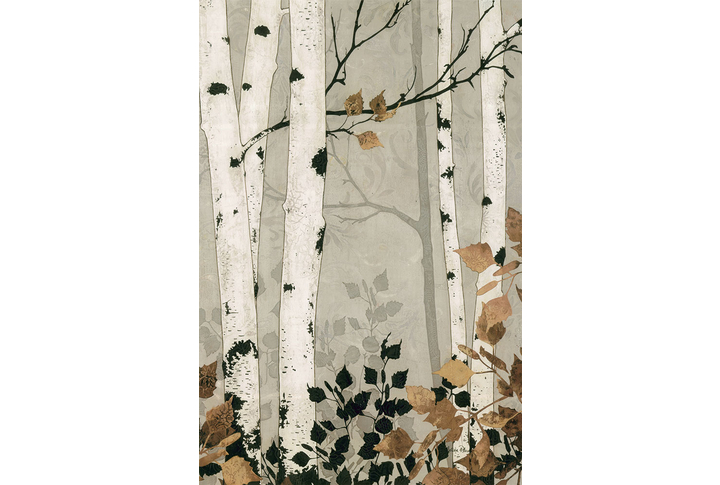 Фотообои «Березы под живопись»