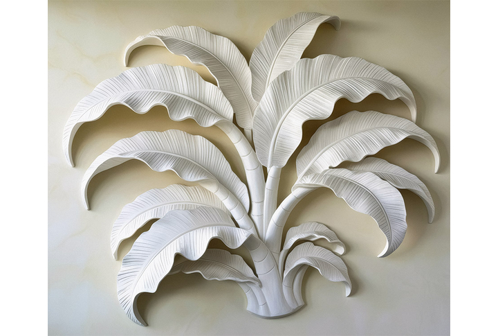 Фотообои «Тропические листья под барельеф»