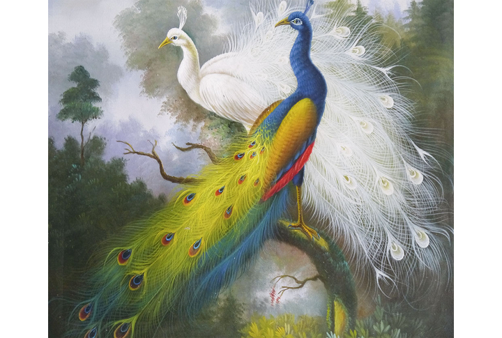 Фотообои «Павлины под картину»