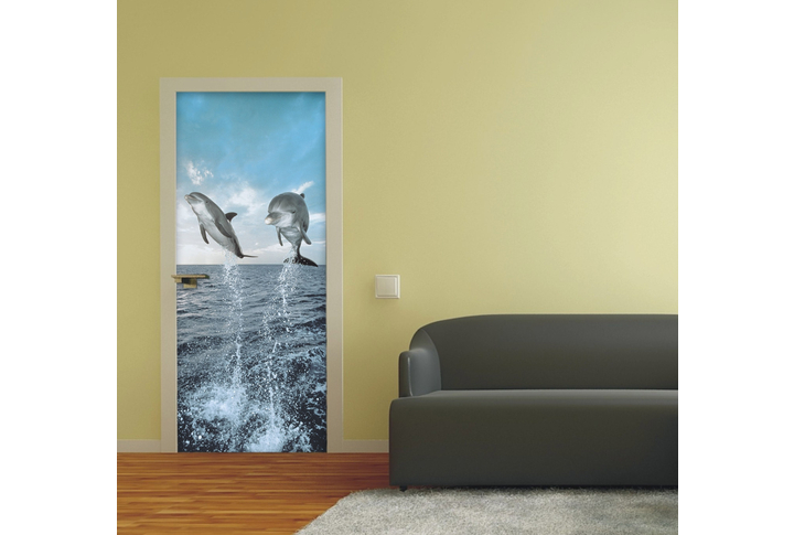 Фотообои «Dolphins» (Дельфины) в интерьере