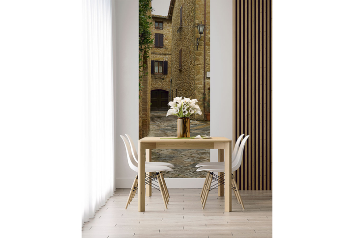 Фотообои «Дорога на улице в старый дворик» в интерьере