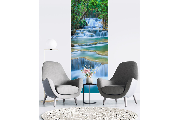 Фотообои «Красивый водопад в тропическом лесу» в интерьере