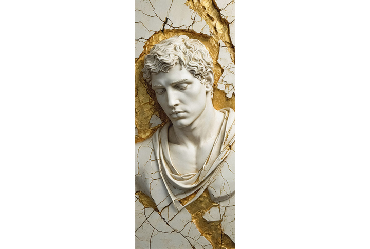 Фотообои «Барельеф мужчина в золоте под старину»