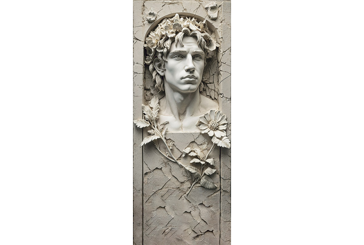 Фотообои «Античный бюст мужчины в арке под барельеф»