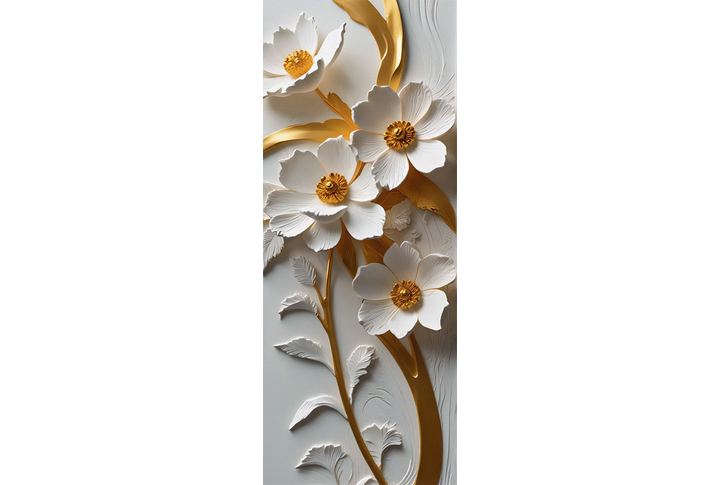 Фотообои «Цветы с тиснением под барельеф»