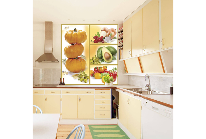 Фотообои «Овощное ассорти» в интерьере