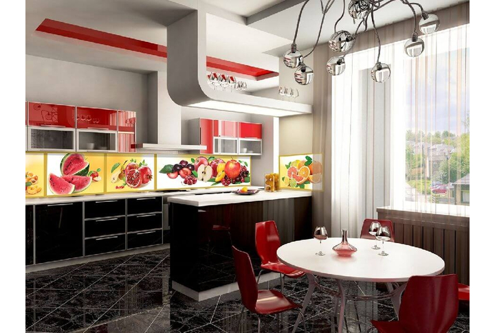 Фотообои «Фруктовое ассорти» в интерьере