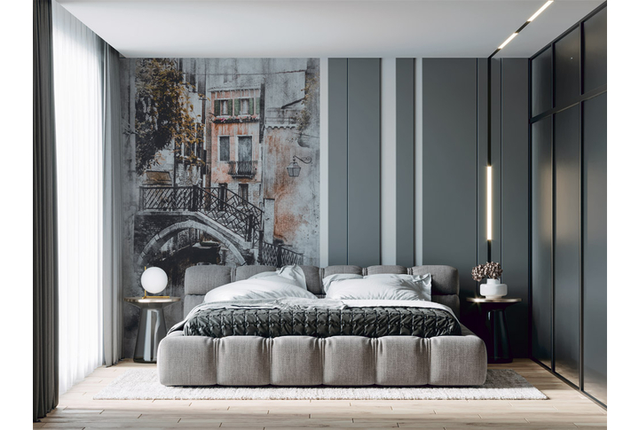 Фотообои «Акварельная Венеция» в интерьере