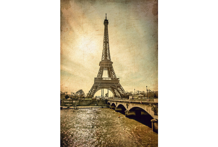 Фотообои «Эйфелева башня, Париж в винтажном стиле»