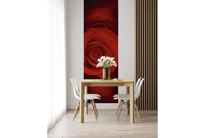 Фотообои «Роза в темно-красном» в интерьере