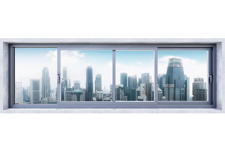 Фотообои «Окно Городская панорама»