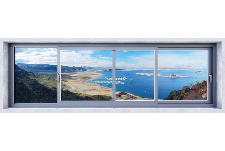 Фотообои «Окно с видом на тихое озеро»